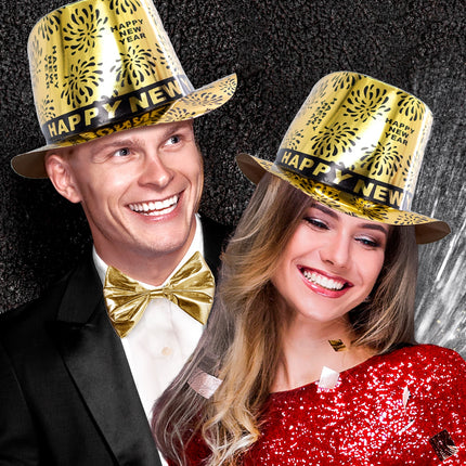 Widmann SRL Nieuwjaar hoed goud Happy New Year