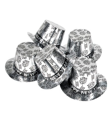 Widmann SRL Nieuwjaar hoed zilver Happy New Year