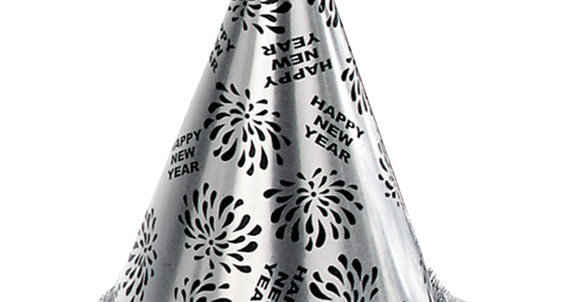 Widmann SRL Nieuwjaar punthoed zilver Happy New Year