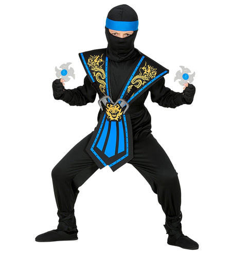 Widmann SRL Ninja pak kinderen Kombat blauw