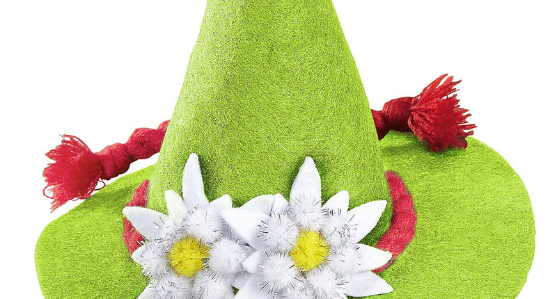 Widmann SRL Oktoberfest hoedje groen met haarclips