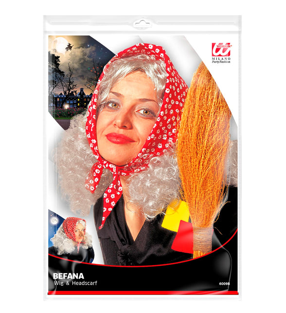 Widmann SRL Oma pruik met bandana