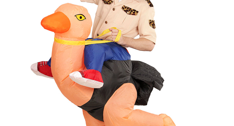 Widmann SRL Ontdekkingsreiziger gedragen door struisvogel