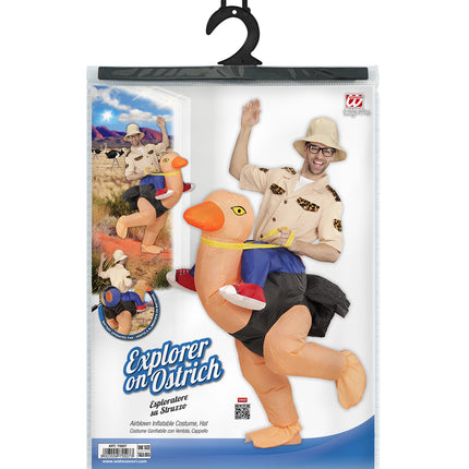 Widmann SRL Ontdekkingsreiziger gedragen door struisvogel