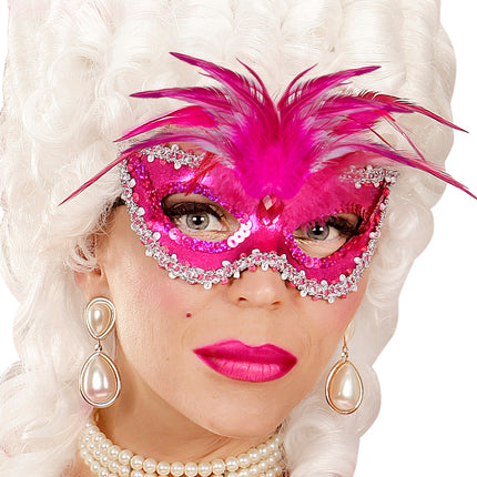 Widmann SRL Oogmasker Barones Metalic Rose