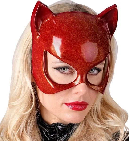 Widmann SRL Oogmasker kat rood Fleur