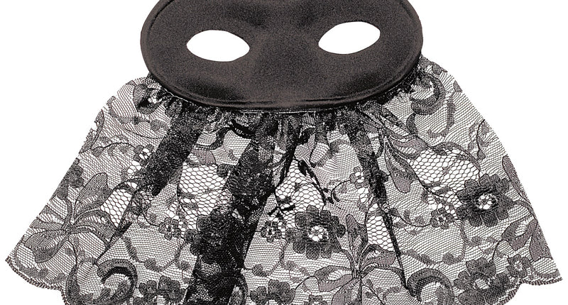 Widmann SRL Oogmasker met kanten sluier zwart