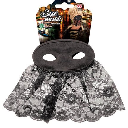 Widmann SRL Oogmasker met kanten sluier zwart