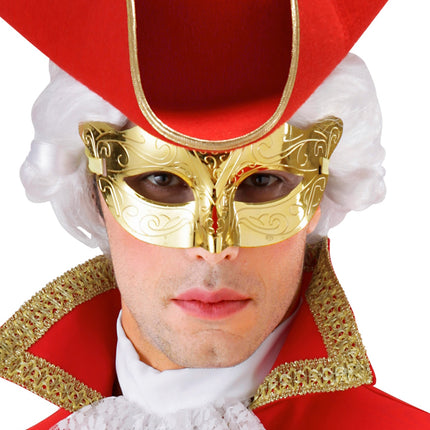 Widmann SRL Oogmasker metallic goud