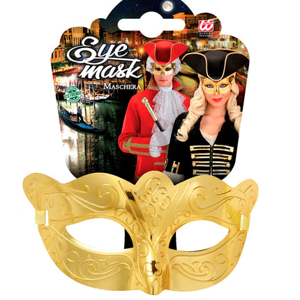 Widmann SRL Oogmasker metallic goud