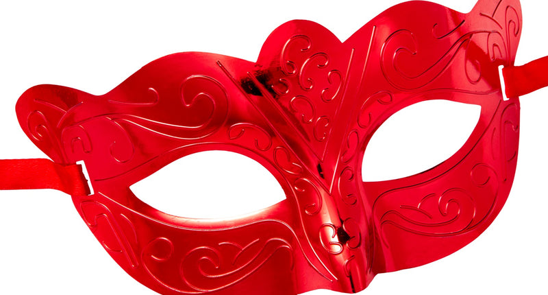 Widmann SRL Oogmasker metallic rood