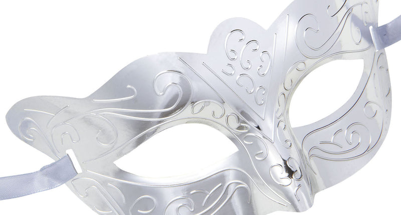 Widmann SRL Oogmasker metallic zilver