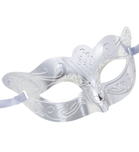 Widmann SRL Oogmasker metallic zilver