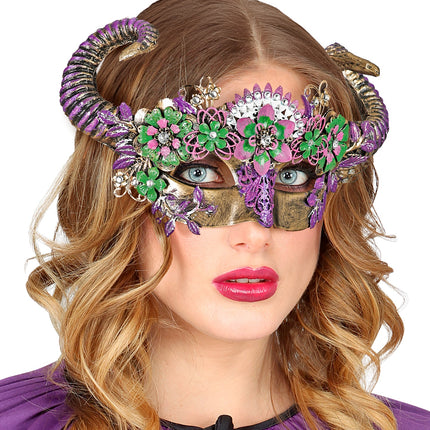 Widmann SRL Oogmasker Ram met bloemen luxe