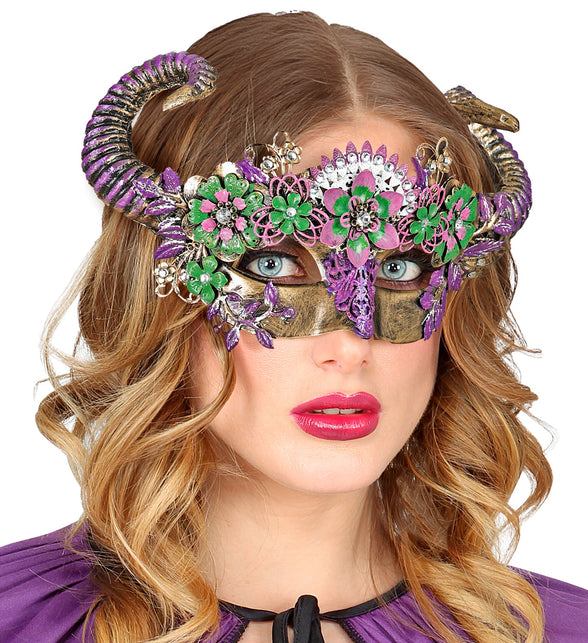 Widmann SRL Oogmasker Ram met bloemen luxe
