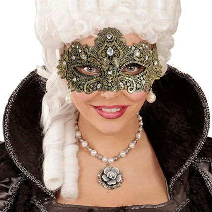 Widmann SRL Oogmasker theater goud Bente