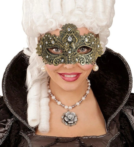 Widmann SRL Oogmasker theater goud Bente