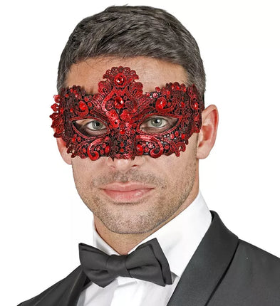 Widmann SRL Oogmasker theater rood Lynn