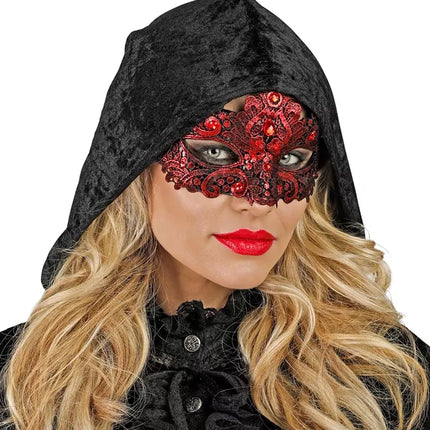 Widmann SRL Oogmasker theater rood Lynn