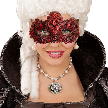 Widmann SRL Oogmasker theater rood Lynn