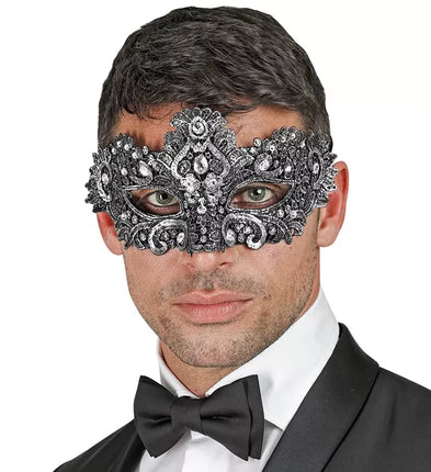 Widmann SRL Oogmasker theater zilver Jesse