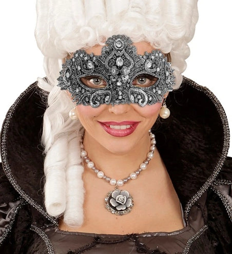 Widmann SRL Oogmasker theater zilver Jesse