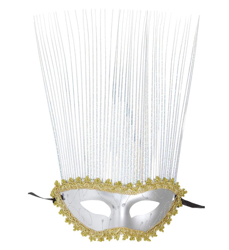 Widmann SRL oogmasker zilver met lange punten