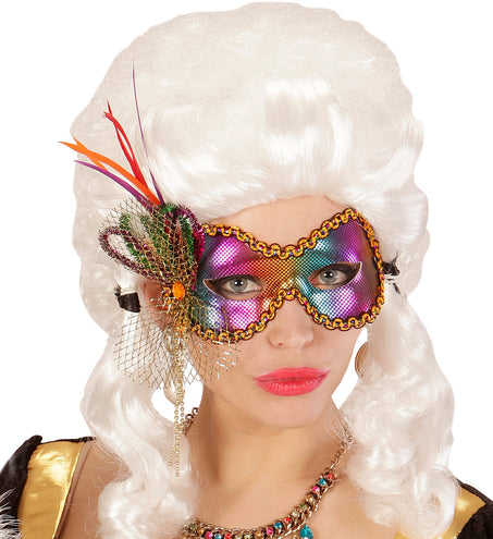 Widmann SRL Oogmaskers in regenboog kleuren