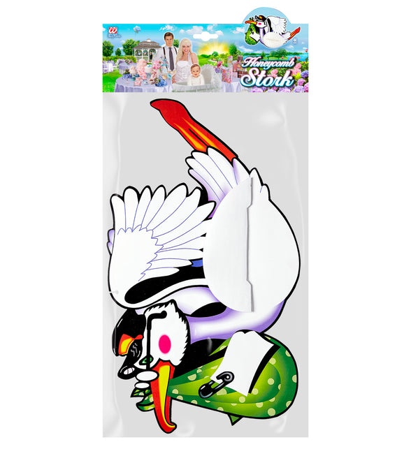 Widmann SRL Ooievaaar decoratie van papier.