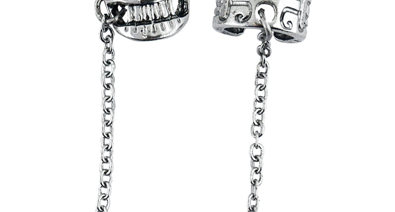 Widmann SRL Oorbel schedel met diamantjes