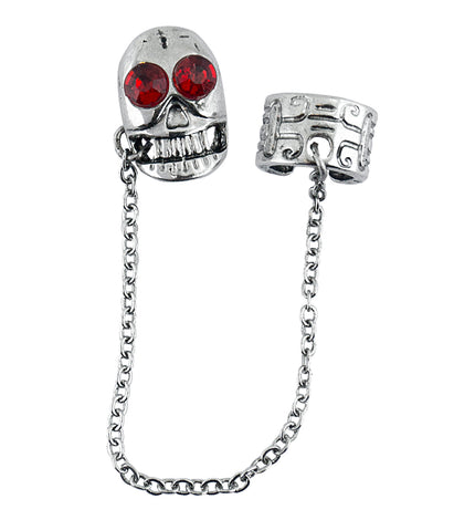 Widmann SRL Oorbel schedel met diamantjes