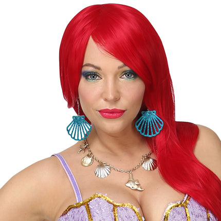 Widmann SRL Oorbellen glitter zeemeermin