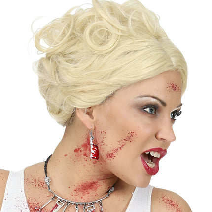 Widmann SRL Oorbellen hakmes met bloed