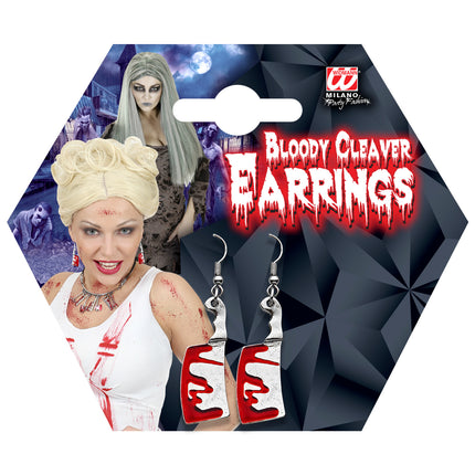 Widmann SRL Oorbellen hakmes met bloed