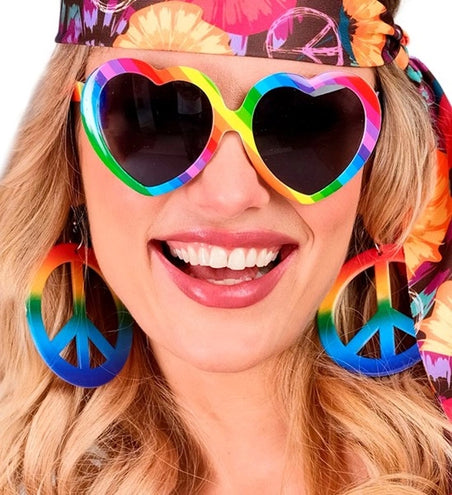 Widmann SRL Oorbellen hippie regenboog Evi