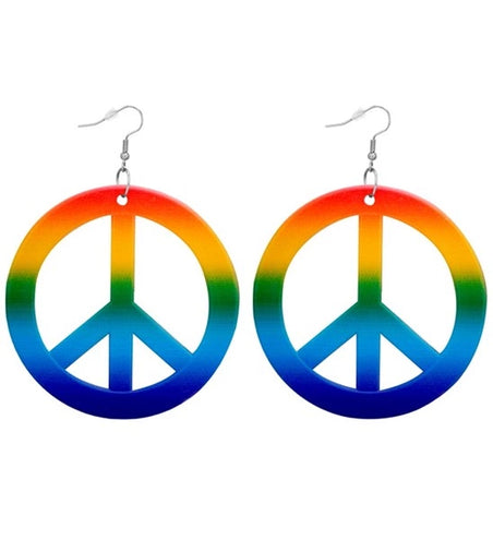 Widmann SRL Oorbellen hippie regenboog Evi