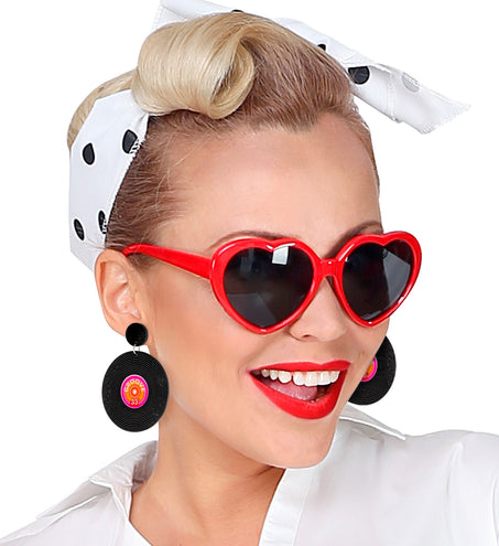 Widmann SRL Oorbellen jaren 80 vinyl grammofoonplaat