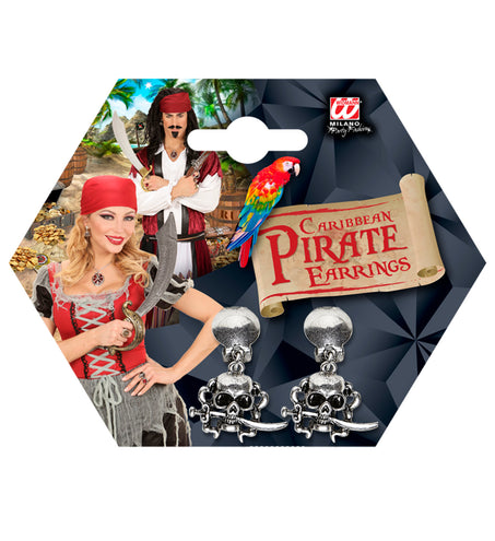 Widmann SRL Oorbellen piraat met schedel