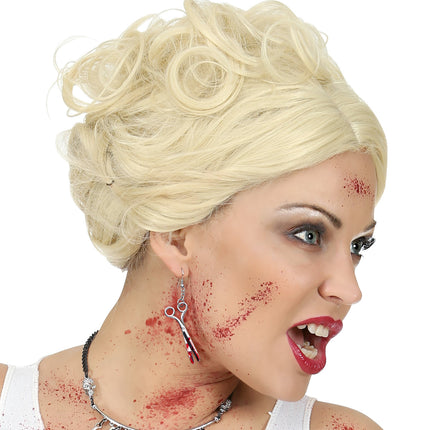 Widmann SRL Oorbellen schaar met bloed