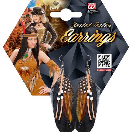 Widmann SRL Oorbellen steampunk veren