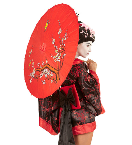 Widmann SRL Oosterse Paraplu Rijstpapier, Rood