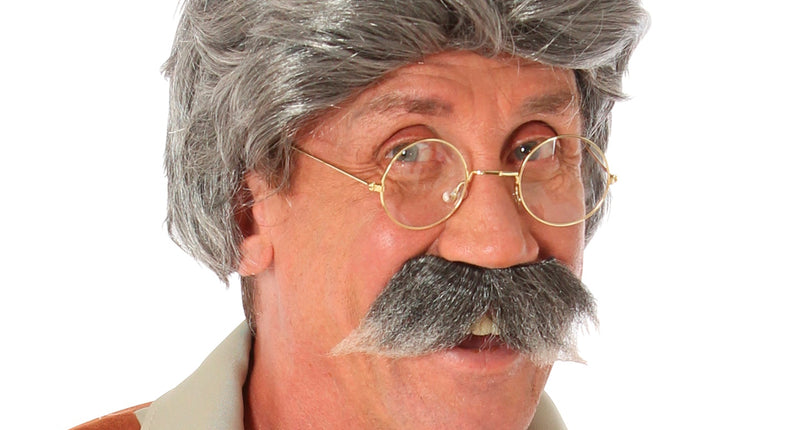 Widmann SRL Opa pruik Guiseppe met snor grijs