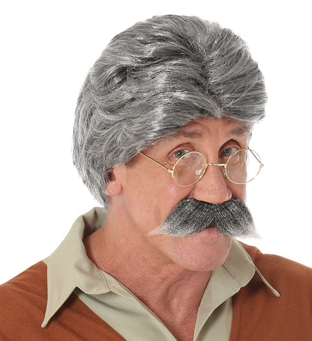 Widmann SRL Opa pruik Guiseppe met snor grijs