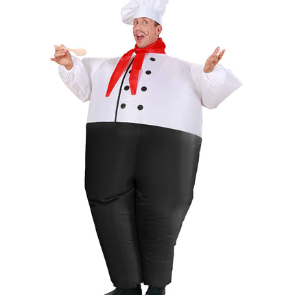 Widmann SRL Opblaasbaar Chef kok kostuum