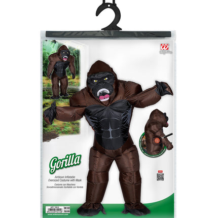 Widmann SRL Opblaasbaar gorilla kostuum unisex