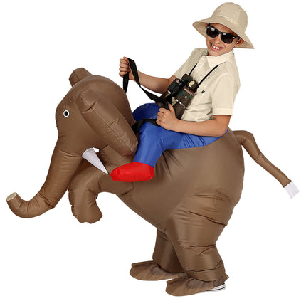 Widmann SRL Opblaasbaar olifanten kostuum Expeditie