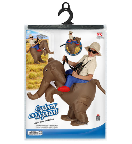 Widmann SRL Opblaasbaar olifanten kostuum Expeditie
