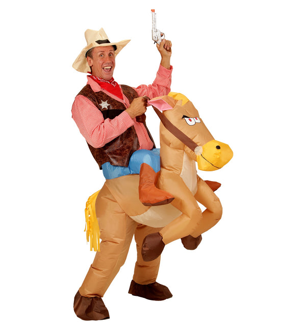 Widmann SRL Opblaasbare cowboy paarden