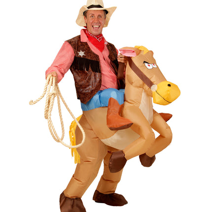 Widmann SRL Opblaasbare cowboy paarden