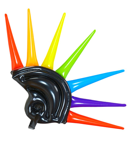 Widmann SRL Opblaasbare gekleurde spike helm